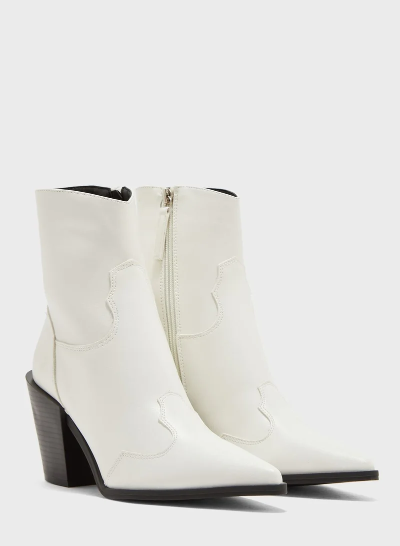 NEW LOOK Dundee Croc Detail Ankle Boot