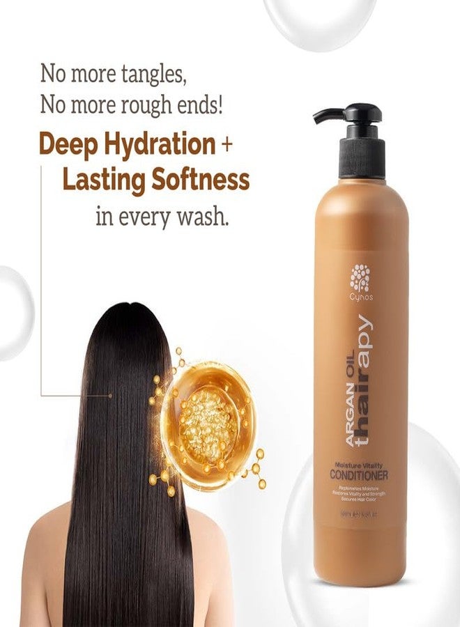 Cynos Moroccan Argan Oil Conditioner | Ultra Moisturizing Formula | Unisex Shampoo For All Hair Type (500ml) - Image 2