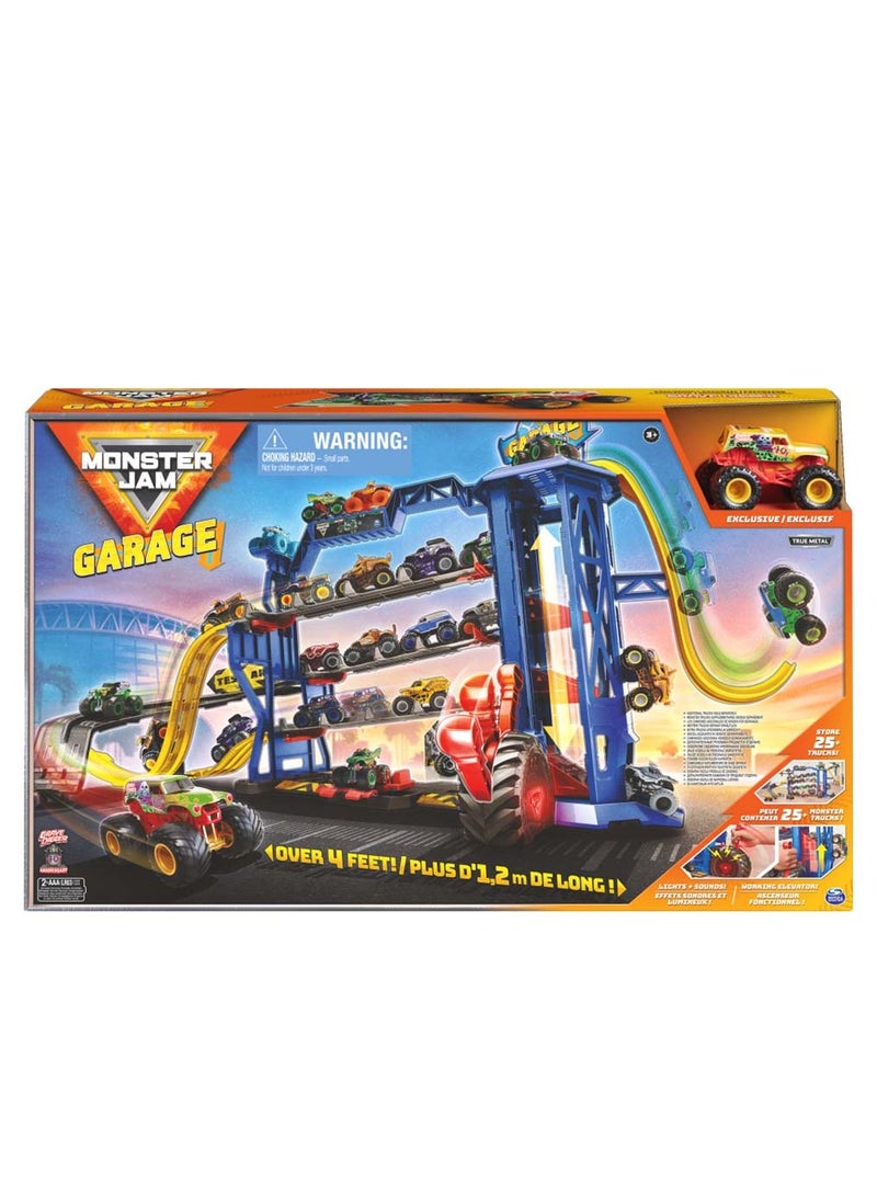 Monster Jam Monster Garage 1:64 Scale Playset - Image 1