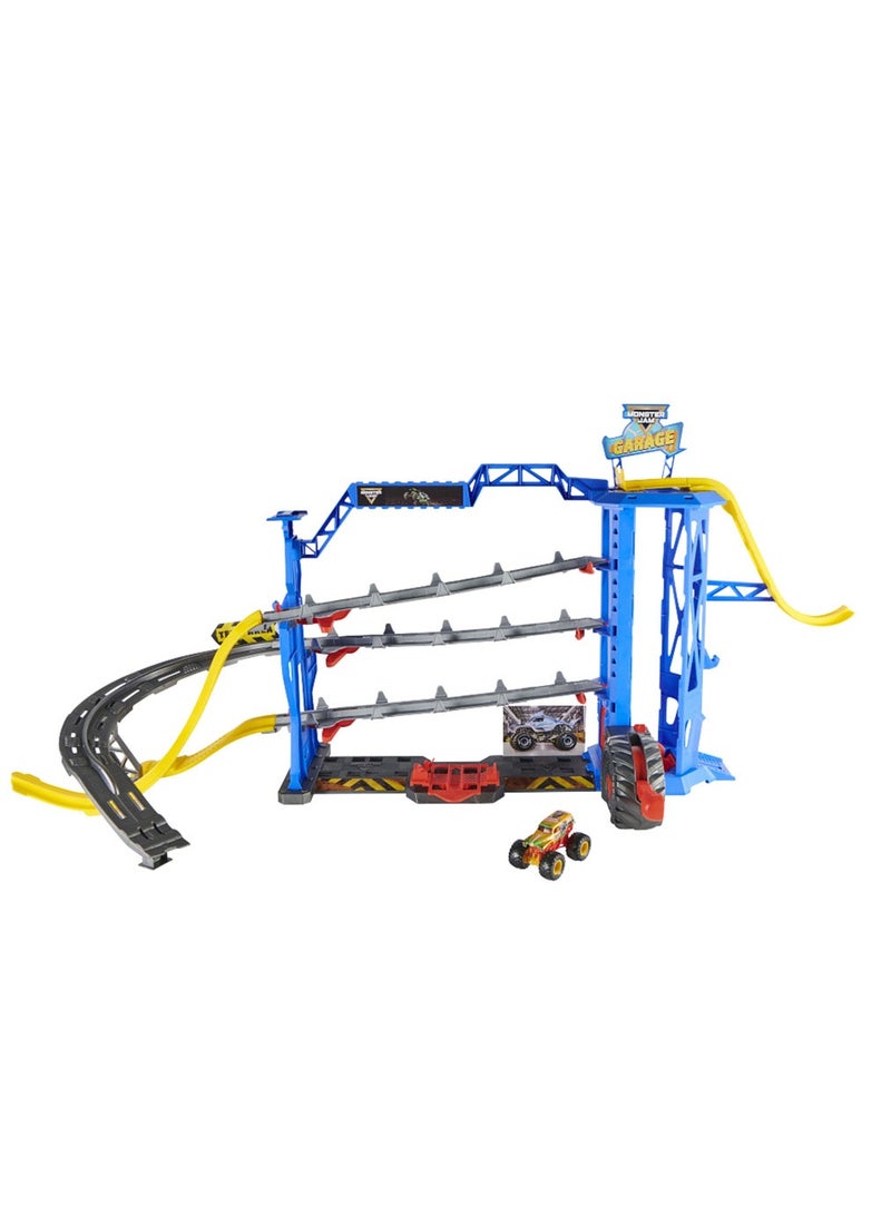 Monster Jam Monster Garage 1:64 Scale Playset - Image 3