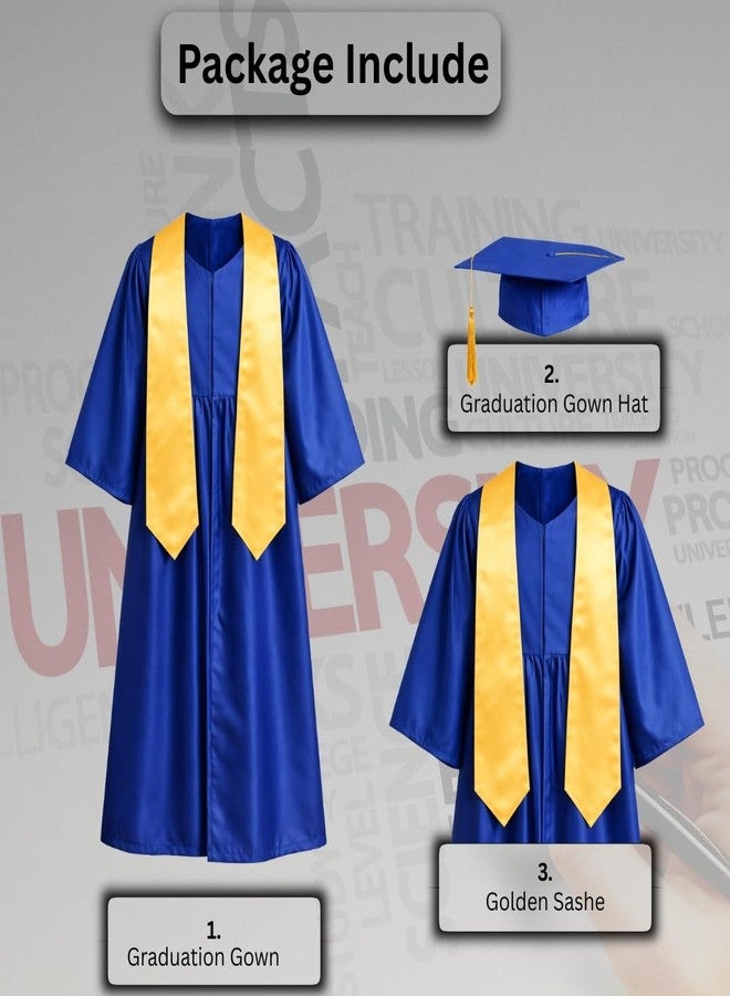 Sarvda Graduation Gown with Cap and Sash for kids Convocation Dress for Boys and Girls, School Ceremony, Fancy Dress - Image 4