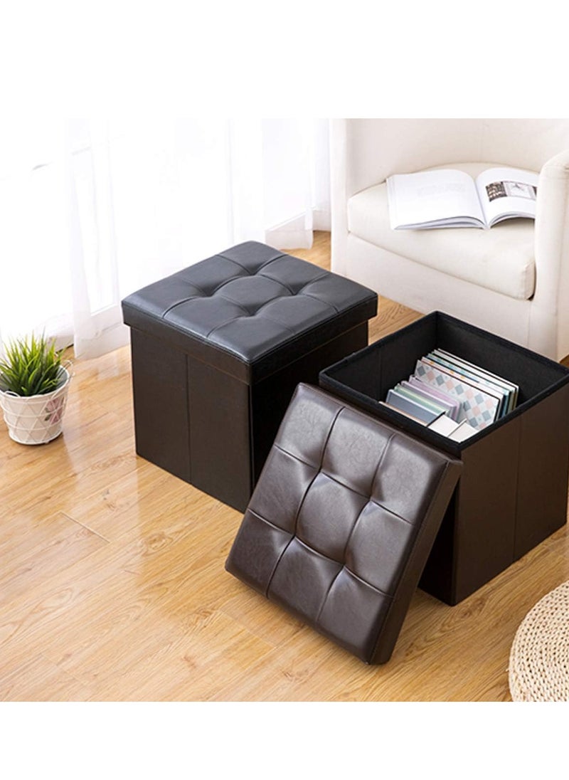 Multifunctional Foldable Leather Cube Storage Organizer, Foot Rest, Lid Stool Seat Chair, Folding Storage Ottoman Storage Ches Box, Bench, Chest with Thickening Square Seat Padded - pzsku/Z0AEB73C6E5904E8FD55BZ/45/_/1721823354/7e240547-e47a-4da7-8da7-361519d0bfba