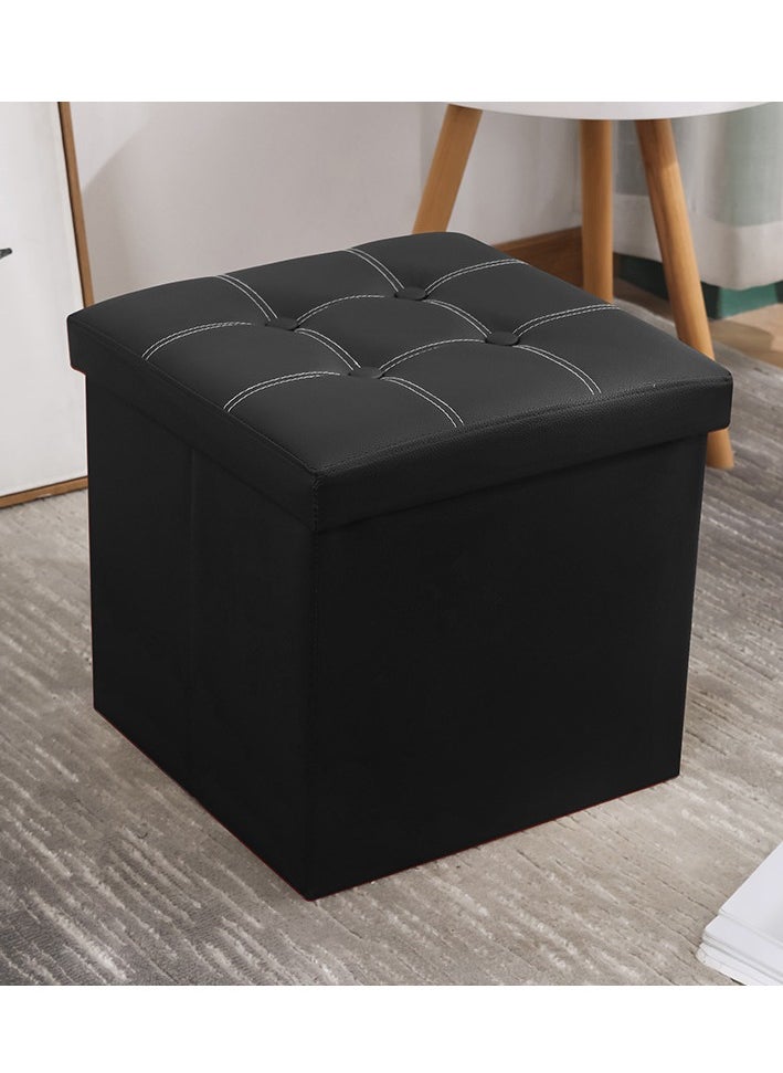 Multifunctional Foldable Leather Cube Storage Organizer, Foot Rest, Lid Stool Seat Chair, Folding Storage Ottoman Storage Ches Box, Bench, Chest with Thickening Square Seat Padded - pzsku/Z0AEB73C6E5904E8FD55BZ/45/_/1721826258/85d3c333-2bd6-4751-9f31-8057639933e8