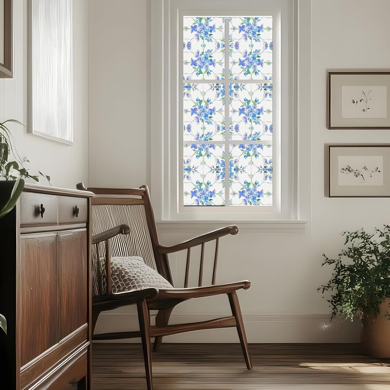 SOMWISE Frosted Glass Window Film, Heat Insulation, UV Block, Anti-Glare, One Way Privacy Tint, Static Cling for Home Bathroom Door, Renter Friendly, Day & Night Privacy - Image 3