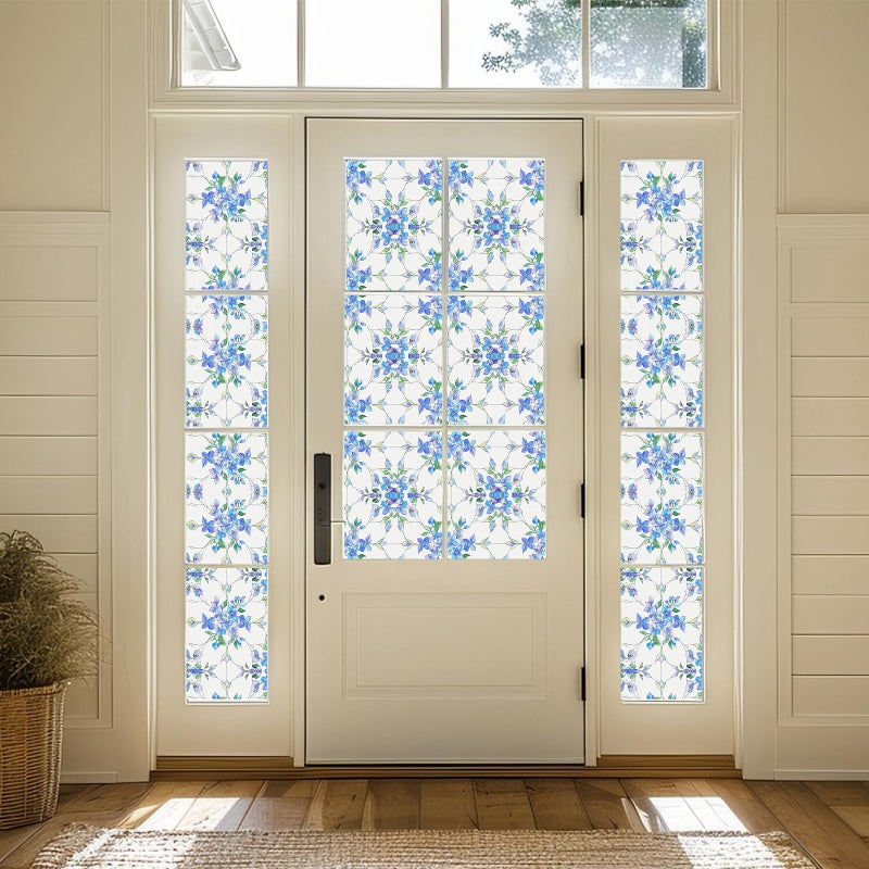 SOMWISE Frosted Glass Window Film, Heat Insulation, UV Block, Anti-Glare, One Way Privacy Tint, Static Cling for Home Bathroom Door, Renter Friendly, Day & Night Privacy - Image 4
