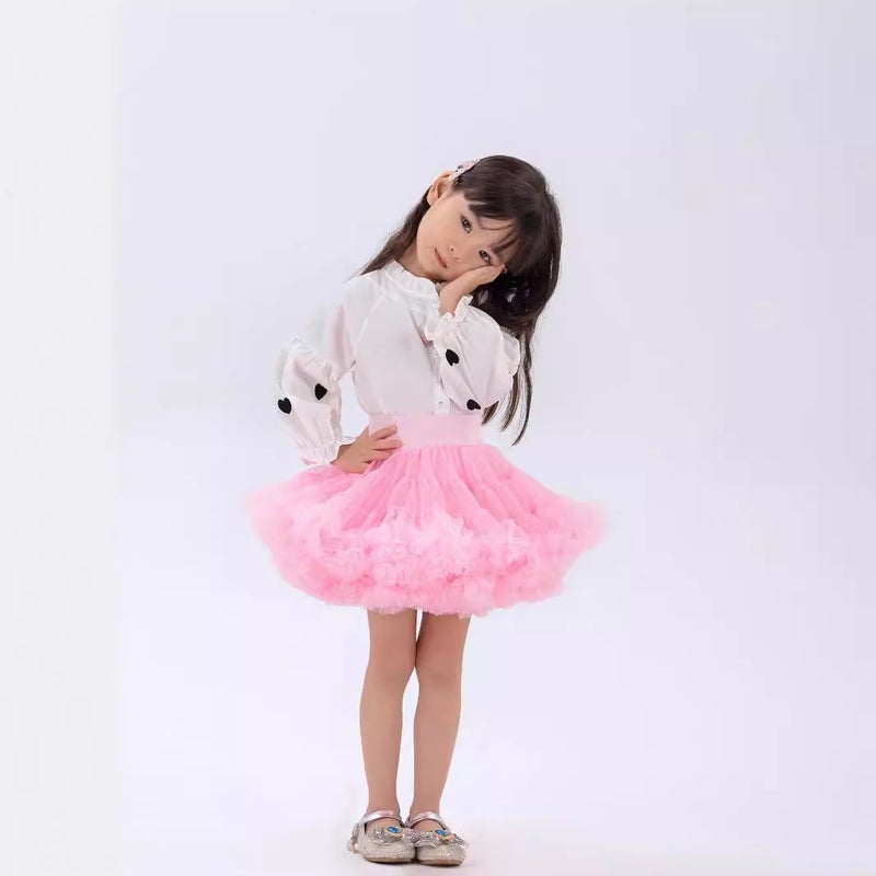 Calorie Second-Generation Tutu Skirt For Girls, Puffy Skirt For Children, Red Princess Skirt For Baby Girls, Half Skirt With Large Hem - Image 5