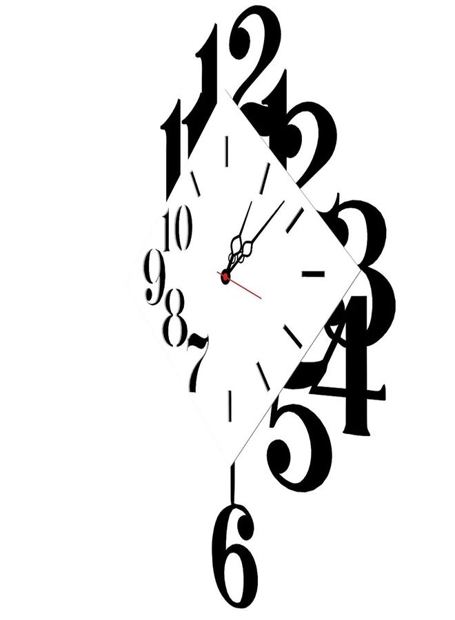 Wall Beauty Wall Clock Swing Silent Modern Quartz Acrylic Pendulum Hanging Clocks Home Décor Diamond - Image 2