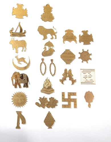 Ditya Crafts Namokar Mantra Bhagwan Mahavir, kalpvarksh, 14 sapwna, 8 Mangal acrylic cutting Golden Color for Resin Frame Wall Decor Piece Resin Wall Hanging Jain Symbols - Image 2