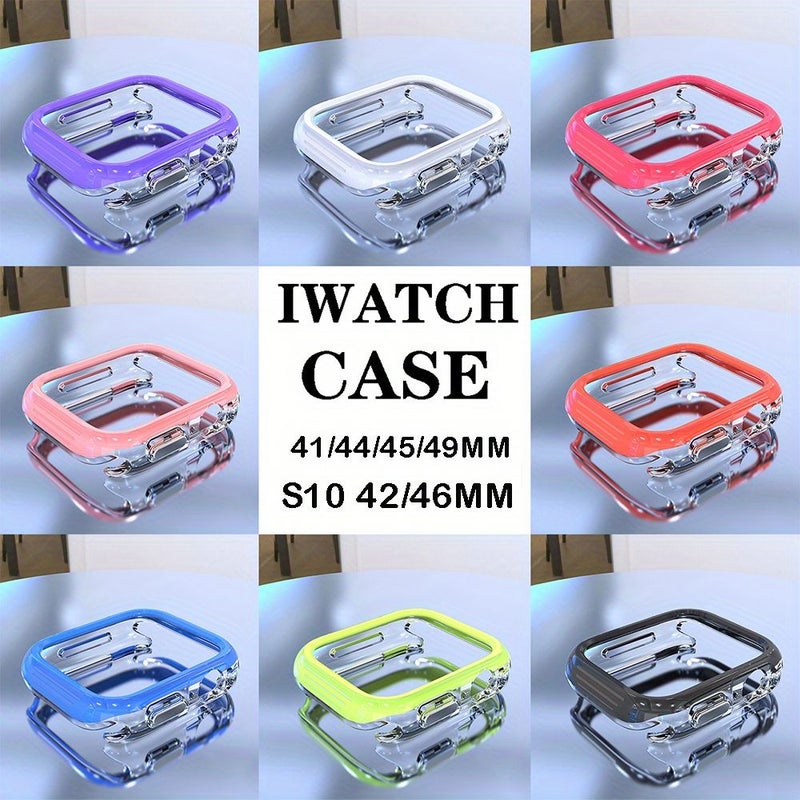 حافظة TPU لحماية Apple Watch مع إطار ثنائي اللون، مقاسات 41 و44 و45 و49 مم، لطراز S10 مقاس 42 مم - Image 1