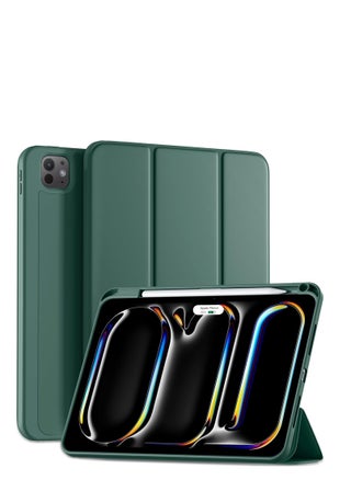 iPad Pro 11 Inch Case 2024 M4 with Pencil Holder, Trifold Stand with TPU Back Shockproof Case for iPad Pro 11 2024 Support Apple Pencil Pro/USB-C (Green) - pzsku/Z0AEBA19C46197A4E2EF9Z/45/1749836091/c50dc501-a11e-42d4-8c50-72ffc4ededfd