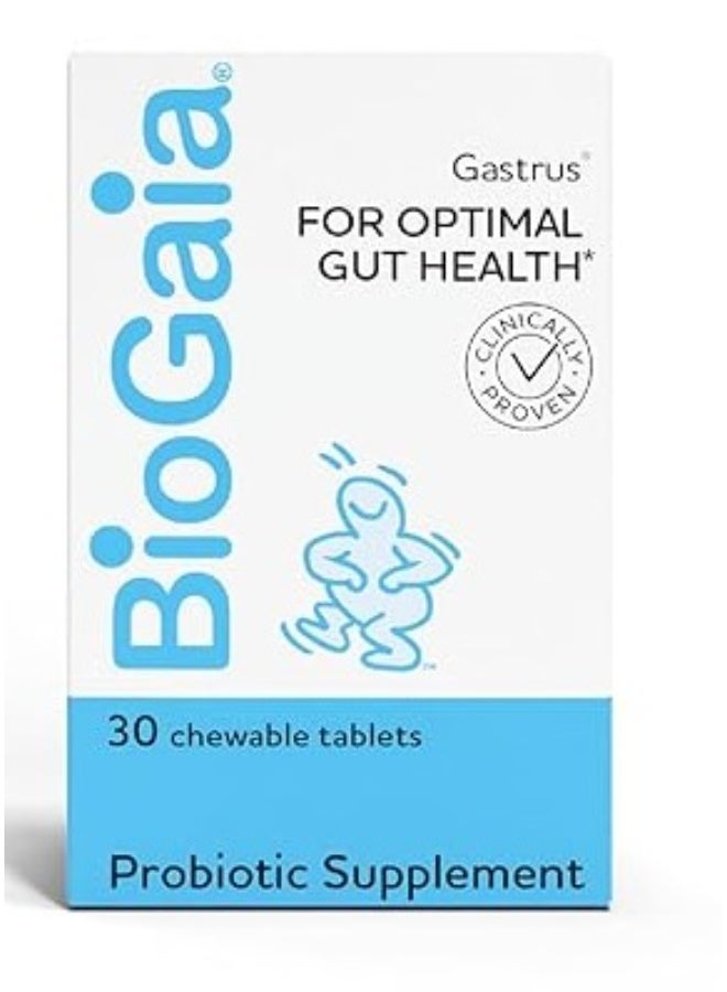 BioGaia أقراص غاستروس القابلة للمضغ، مكمل بروبيوتيك للبالغين 30 قرص، عبوة واحدة - Image 2