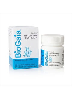 BioGaia Gastrus Chewable Tablets, Adult Probiotic Supplement for Stomach Discomfort, Constipation, Gas, Bloating, Regularity, Non-GMO, 30 Tablets, 1 Pack  - Image 1