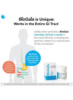 BioGaia Gastrus Chewable Tablets, Adult Probiotic Supplement for Stomach Discomfort, Constipation, Gas, Bloating, Regularity, Non-GMO, 30 Tablets, 1 Pack  - Image 4