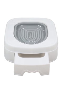 NNC PETS Cat toilet training kit for indoor cats, Detachable & Reusable cat toilet with Removable tray and Durable ABS Plastic, Guide cats to go to the toilet independently, Easy to clean 55 cm (White)  - Image 1