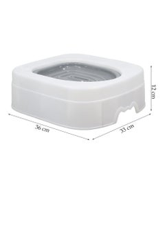 NNC PETS Cat toilet training kit for indoor cats, Detachable & Reusable cat toilet with Removable tray and Durable ABS Plastic, Guide cats to go to the toilet independently, Easy to clean 55 cm (White)  - Image 2