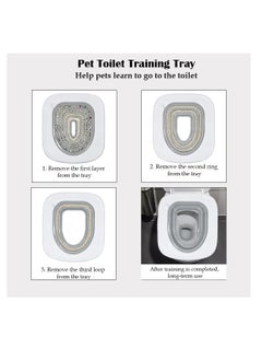 NNC PETS Cat toilet training kit for indoor cats, Detachable & Reusable cat toilet with Removable tray and Durable ABS Plastic, Guide cats to go to the toilet independently, Easy to clean 55 cm (White)  - Image 3