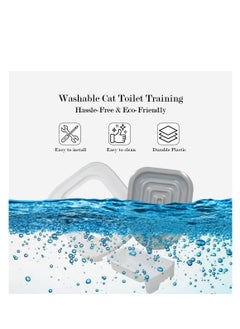 NNC PETS Cat toilet training kit for indoor cats, Detachable & Reusable cat toilet with Removable tray and Durable ABS Plastic, Guide cats to go to the toilet independently, Easy to clean 55 cm (White)  - Image 5