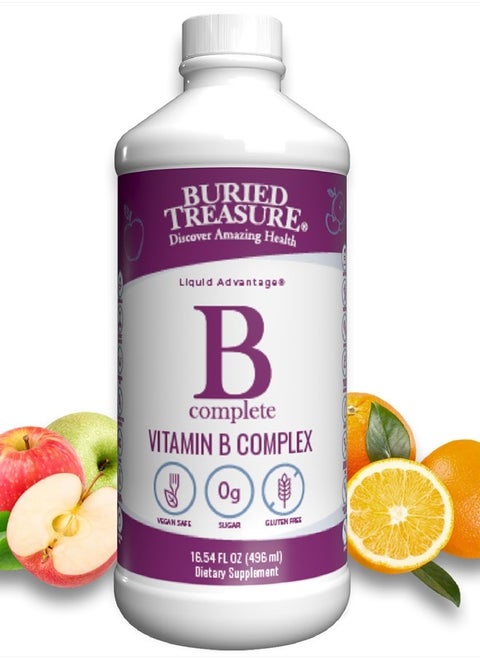 B Complete - 16 Fl oz. 16 Servings, All 8 B Vitamins in Liquid Formula