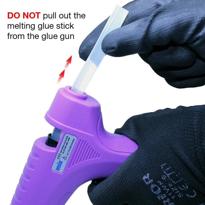 Hot Melt Glue Gun 60 Watt with PTC Heating for Arts and Crafts Compatible with 11 mm Glue Stick Black - Image 4