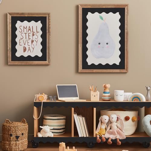 Aurtho 70Ft Shine Scalloped Bulletin Board Border- Black Bulletin Board Border, Shiny Black Trim Decorative Roll for Classroom, School, Office, Home - Image 2