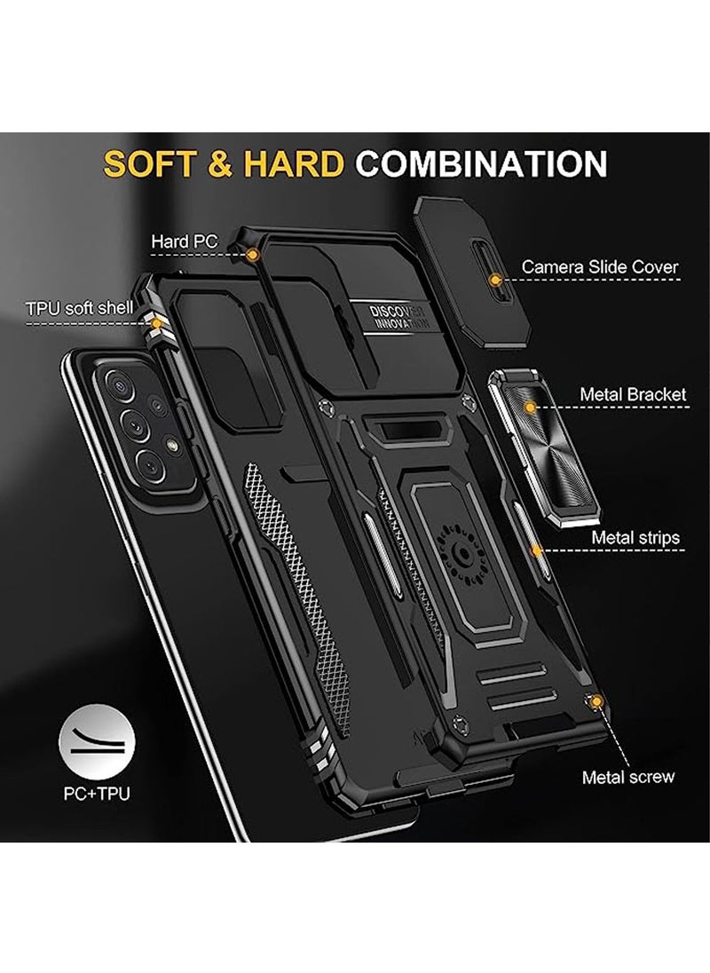 Galaxy A73 5G Case Cover with Stand Kickstand Ring and Camera Cover Protector, Military Grade Shockproof Protective Cover for Samsung Galaxy A73 - pzsku/Z0AEBDD37AD22AC130E91Z/45/_/1721118977/e2d8e454-fbeb-4747-a995-161f0ef45b3d