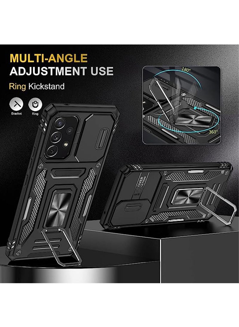 Galaxy A73 5G Case Cover with Stand Kickstand Ring and Camera Cover Protector, Military Grade Shockproof Protective Cover for Samsung Galaxy A73 - pzsku/Z0AEBDD37AD22AC130E91Z/45/_/1721118980/59cf88c3-c6c0-4326-8f75-82c3c17b24d7