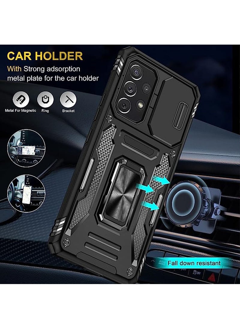 Galaxy A73 5G Case Cover with Stand Kickstand Ring and Camera Cover Protector, Military Grade Shockproof Protective Cover for Samsung Galaxy A73 - pzsku/Z0AEBDD37AD22AC130E91Z/45/_/1721118982/b50126c0-5303-47d3-ad89-6437cf8f4869