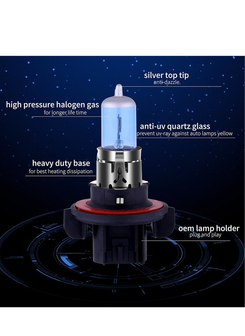 Bukela H13 9008 Halogen Bulb 5500K Warm White High Beam Low Beam and Fog Replacement Bulbs 100 W/90 W, Pack of 2  - Image 2