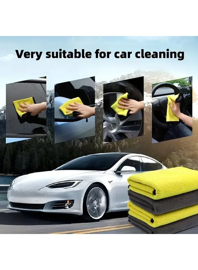 10 Count Heavy Duty Dual Sided Microfiber Car Wash Towels 400 GSM Super Absorbent - Image 5