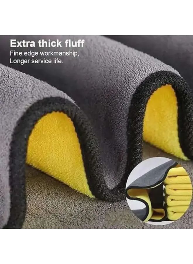 10 Count Heavy Duty Dual Sided Microfiber Car Wash Towels 400 GSM Super Absorbent - Image 3