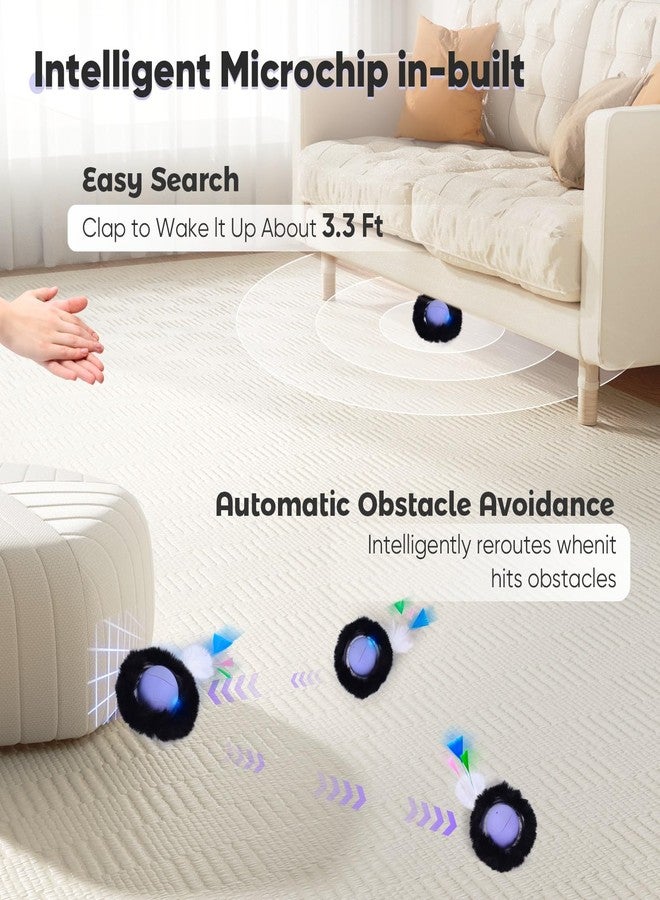 ORSDA Cat Toys for Indoor Cats, Interactive Activated Moving Ballt, Automatic Fast Rolling Ball for Adult Cats, Exercise Kicker Mouse Catching Game - Image 5