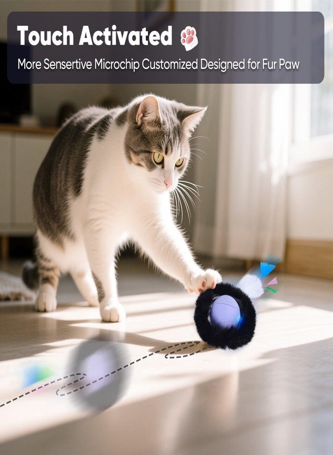 ORSDA Cat Toys for Indoor Cats, Interactive Activated Moving Ballt, Automatic Fast Rolling Ball for Adult Cats, Exercise Kicker Mouse Catching Game - Image 2
