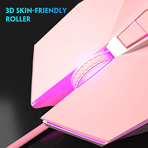 MageGee G10 Gaming Mouse Wired, 7 Colors Breathing LED Backlit Gaming Mouse, 6 Adjustable Speeds, Ergonomic Optical Computer Mouse with 7 Buttons for Windows PC Gamers - Image 3