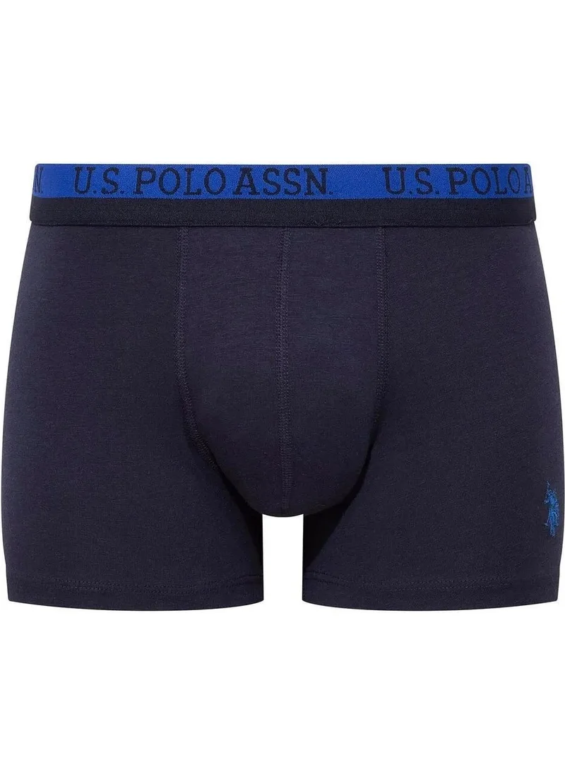 U.S. Polo Assn. 80522 Men's Cotton 3-Pack Boxer-Saxe-navy-printed