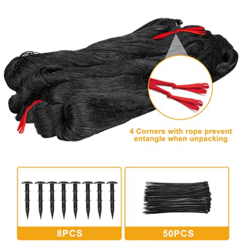 BSTPCOO Bird Netting for Chicken Coop, 25'x50' with 2.4" Square Mesh Poultry Netting Heavy Duty Nylon Nettings for Garden, Aviary Net Fruit Tree Nettings - Image 2