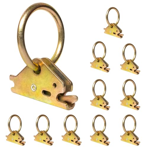 lifgarfe 10PCS Heavy Duty E-Track Tie Down O Ring E-Track Ring for E-Track Tie Down Rail/Single System - Image 1