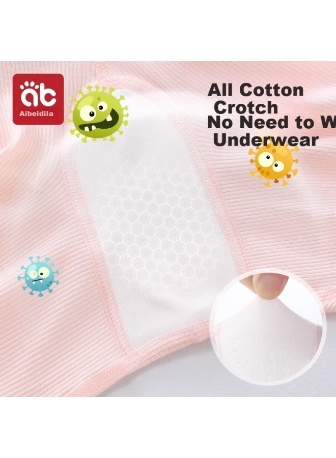 AIBEDILA Aibei Dila Girls' Safety Pants Pure Cotton Underwear Summer Girls' Two-in-one Anti-light Leakage Girls' Children's Full Cotton Baby Bottoming Shorts - Image 3