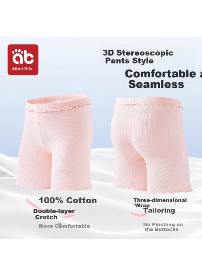 AIBEDILA Aibei Dila Girls' Safety Pants Pure Cotton Underwear Summer Girls' Two-in-one Anti-light Leakage Girls' Children's Full Cotton Baby Bottoming Shorts - Image 5