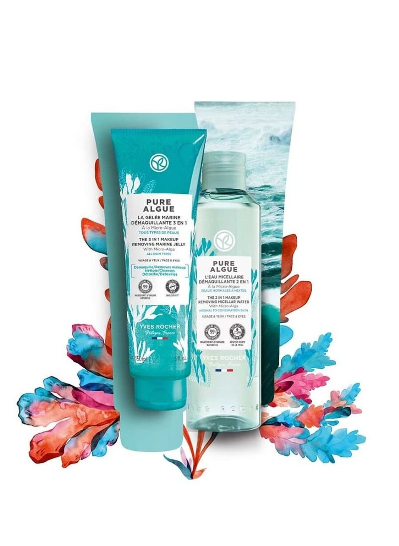 Yves Rocher - Pure Algue The 2 In 1 Makeup Remover Micellar200Ml - Image 1
