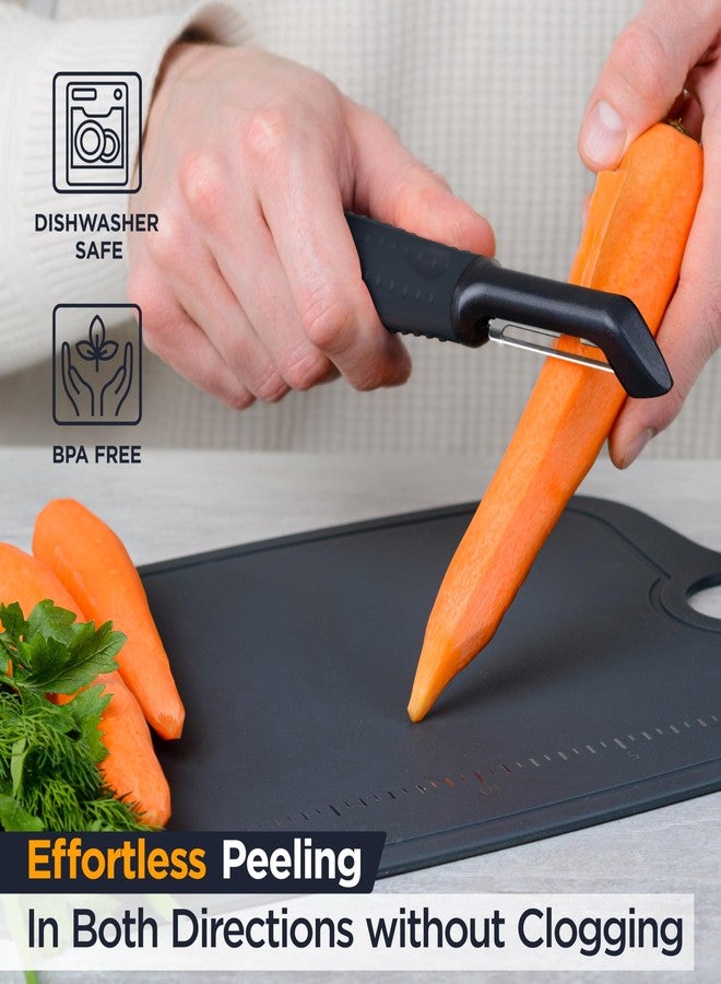 Deiss PRO Swivel Vegetable Peeler - Sharp Japan Stainless Steel Peeler With Easy Non-Slip Hand Grip, Potato Peelers For Kitchen, Fruit, Carrot, Apple, Veggie, Kiwi, Durable, Dishwasher Safe - Image 4