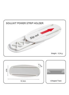 KASTWAVE 4 Packs Power Strip Holder Wall Mount Self Adhesive  Cable Management System Punch Free for Remote Control Router  Tissue Box Kitchen  - Image 3