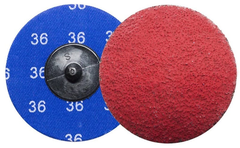 Benchmark Abrasives 3 Inch Sanding Discs Quick Change Ceramic - Drill & Die Grinder Sanding Disc for Deburring, Polishing, Rust Remover for Metal, Paint Stripper (25 Pack) - 36 Grit - Image 3