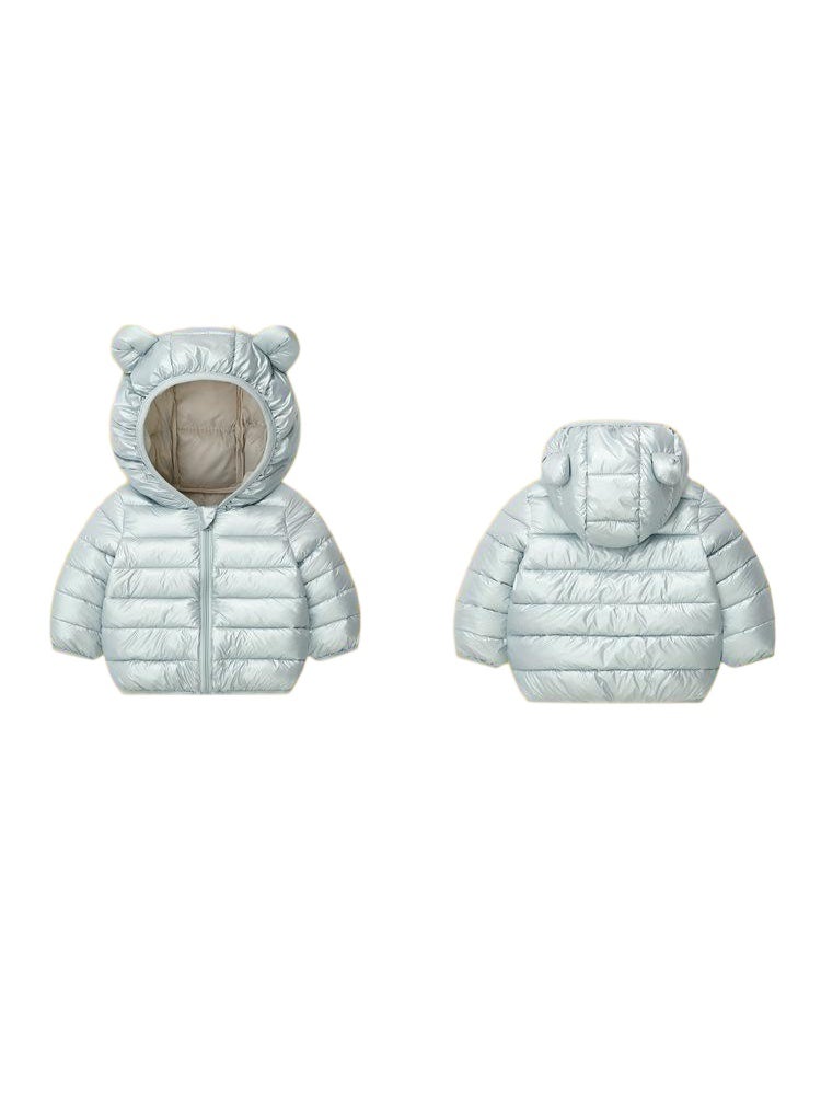 أنا أحب الأطفال أطفال لطيف دب أذن غطاء معطف,معطف الشتاء الدافئ الناعم للأطفال الصغار,أزرق 100CM - Image 4