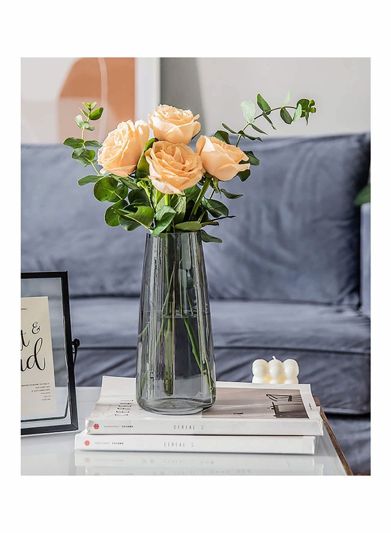 Y&D Ins Modern Glass Vase Irised Crystal Clear Transparent Flower Arrangement Water Culture Simple Table Top Small Fresh for Home Office Decor - Image 4