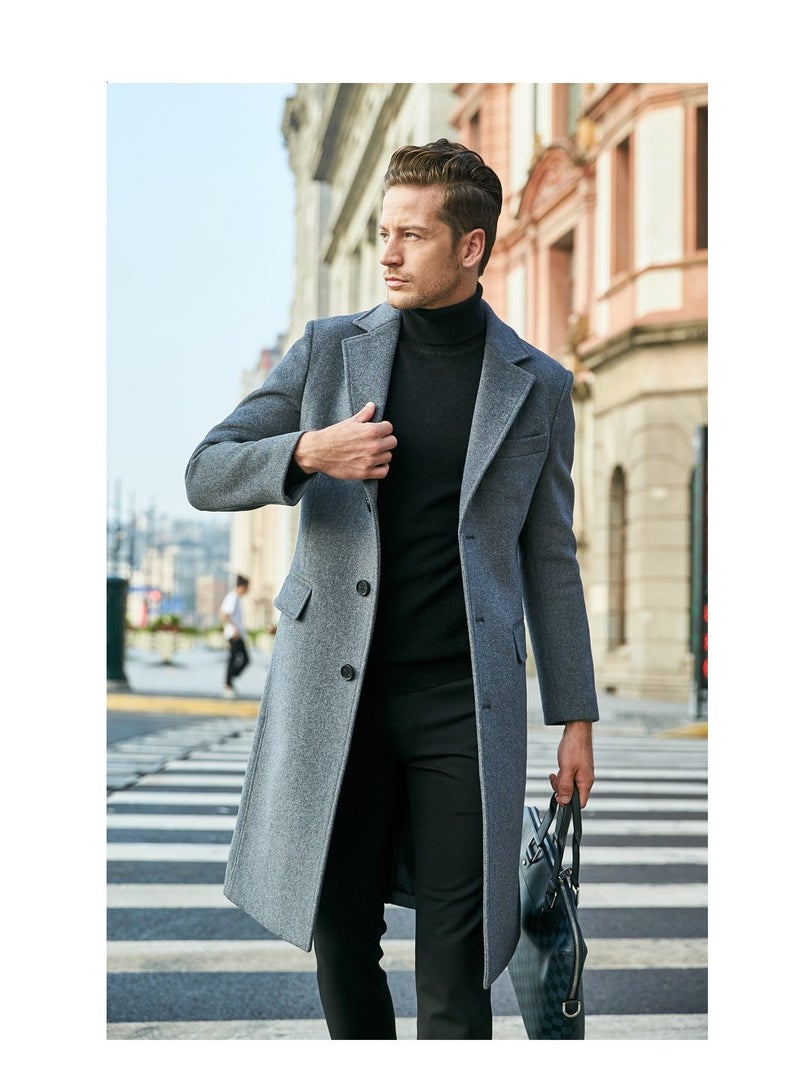 Gerenic Squality Double Breasted Long Coat Men Grey  - Image 1