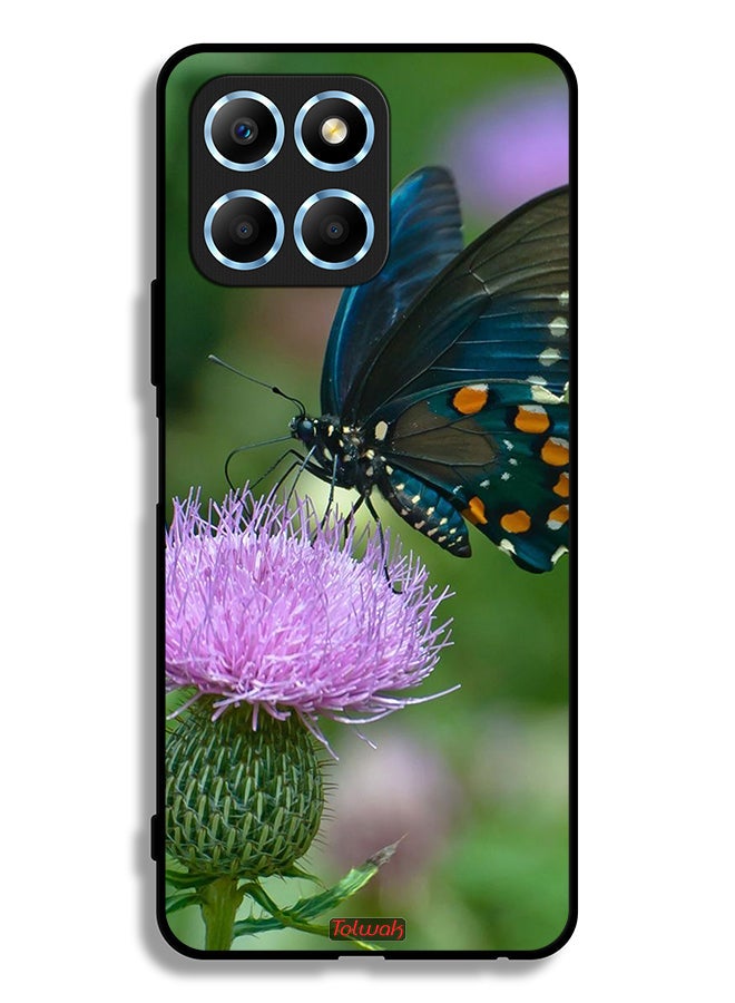 Tolwak Honor X6 Protective Case Cover Butterfly Sitting On Flower - Image 2