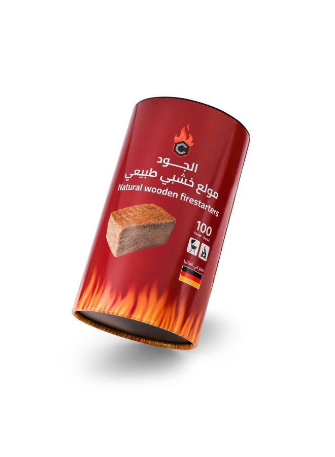 aljood 100-piece natural wooden fire starters - Image 1