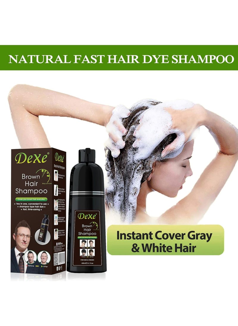 Dexe Brown Hair Dye Shampoo (400ml/420ml) - Natural Brown Color in 5 Minutes - Image 5