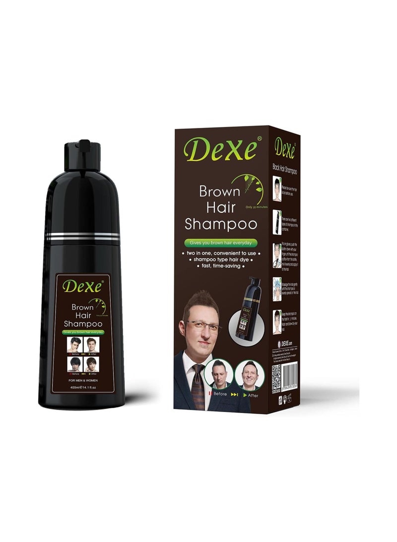 Dexe Brown Hair Dye Shampoo (400ml/420ml) - Natural Brown Color in 5 Minutes - Image 1