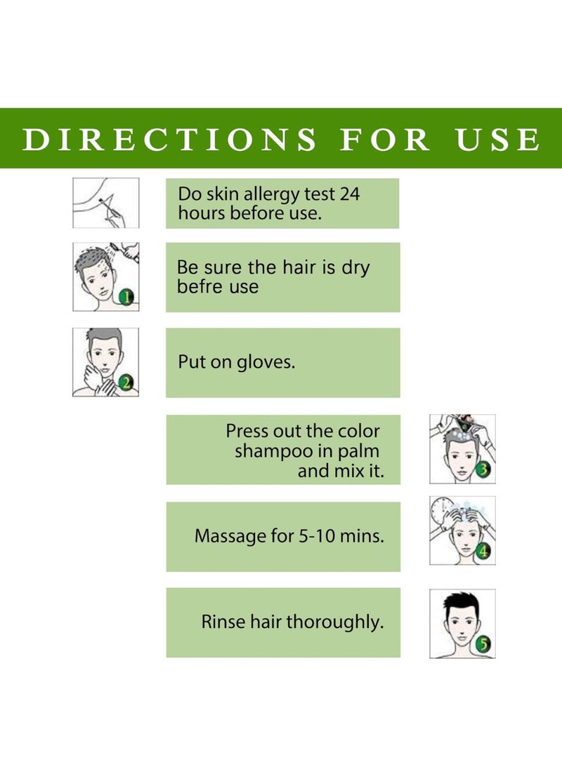 Dexe Brown Hair Dye Shampoo (400ml/420ml) - Natural Brown Color in 5 Minutes - Image 3